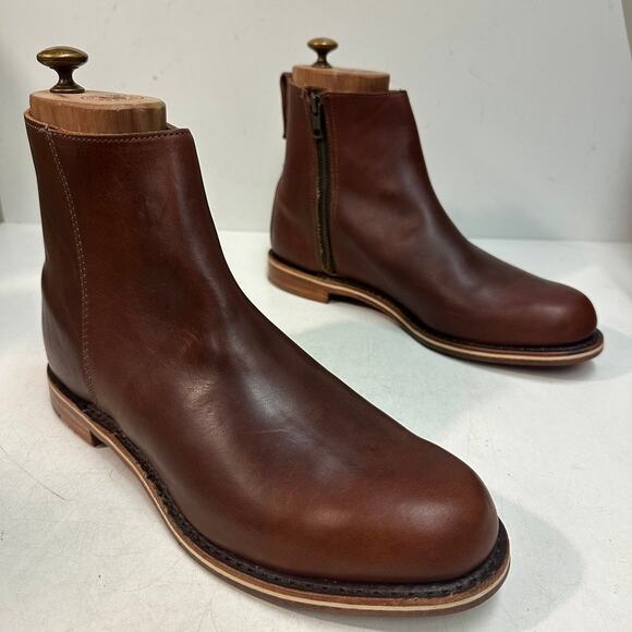 NWOT Rancourt & Co x Helm Pablo Boot Zipper Moto Horween Made in Maine USA 8.5 D main image 7